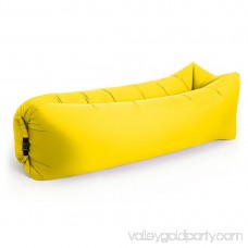 Portable Outdoor Lazy Inflatable Couch Air Sleeping Sofa Lounger Bag Camping Bed (Orange)